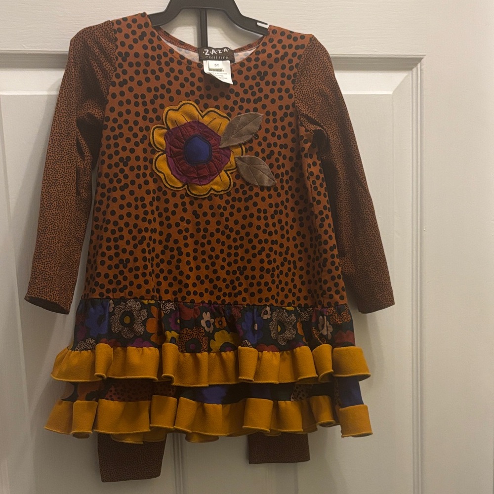 Zaza Couture Ruffle Tunic and Leggings